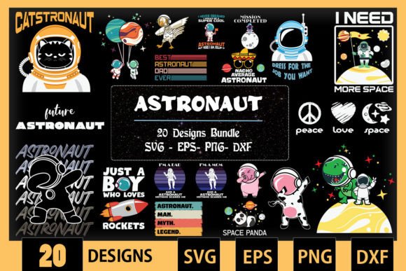 Astronaut SVG Bundle 20 Designs