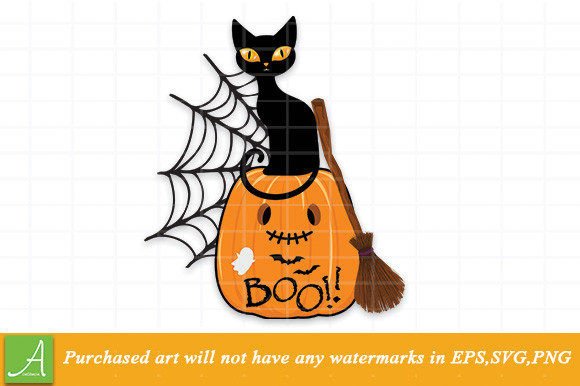 Boo Cat Halloween Sublimation