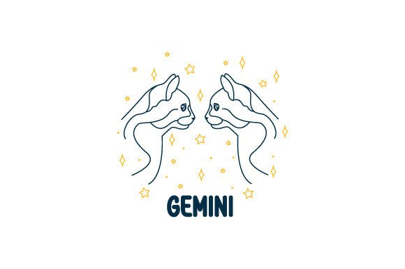 Celestial Cat Twins - Gemini