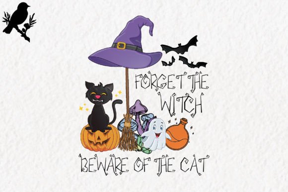 Forget the Witch Beware of the Cat PNG