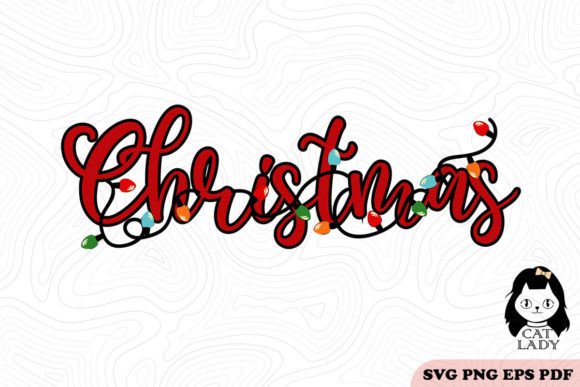 Free Christmas Lights Letter SVG PNG