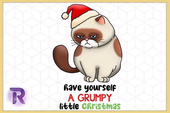Grumpy Cat Little Christmas Sublimation