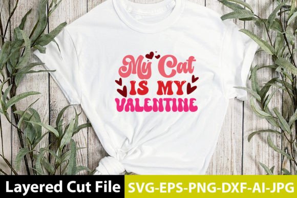 My Cat is My Valentine Retro Design