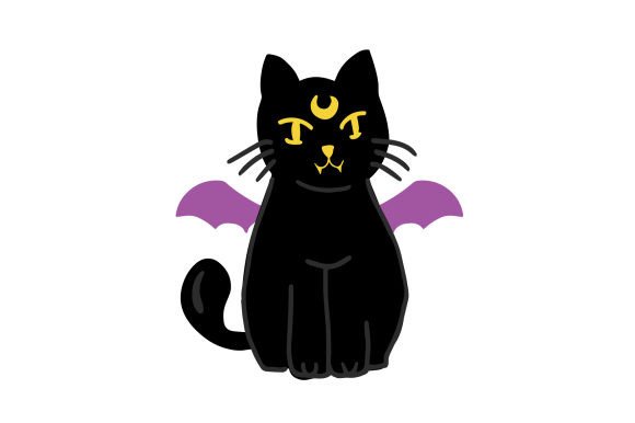 Pastel Goth Black Cat