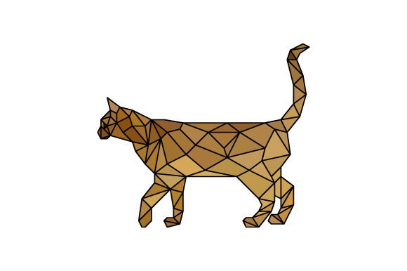 Polygon Cat Full Body